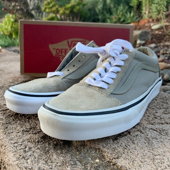 Vans Shoes - Vans boom boom Old Skool silver sage sneaker NEW